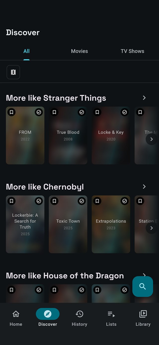 The Discover page on a phone.