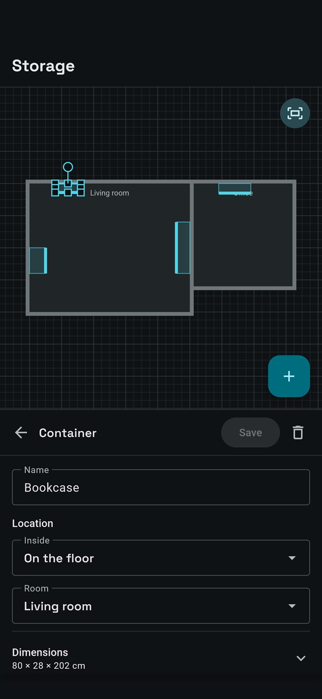 The floor plan on a phone.